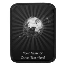 Mirror Disco Ball on Black iPad Sleeve