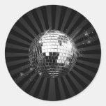 Mirror Disco Ball on Black Sticker