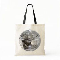 Mirrored Disco Ball Budget Canvas Bags