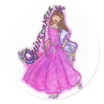 Mis Quince Anos Round Stickers
