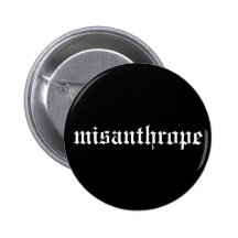 Misanthrope Black and White Button