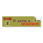 Misanthrope bumper sticker bumper stickers