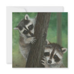 Mischief racoon invitation card