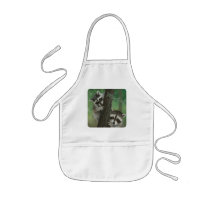Mischief Racoon up a Tree apron