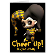 Mischievous Little Jester Greeting Cards