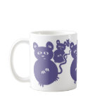 Mischievous Purple Mice Getting Up to Trouble Coffee Mugs