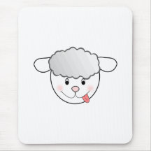 mischievous sheep face mousemats