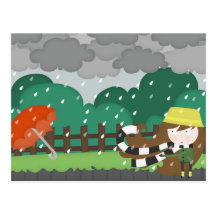 Mischievous wind postcards