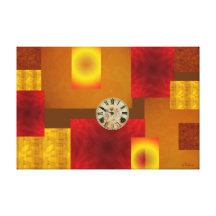 Mish Mosh Tick Tock Stretched Canvas Print