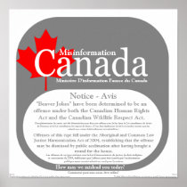 Misinformation Canada - Beaver Jokes Notice