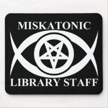 MISKATONIC LIBRARY STAFF MOUSEPAD