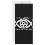 MISKATONIC LIBRARY STAFF rack cards