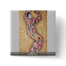 Miss Beer By Schiele Egon Pinback Button