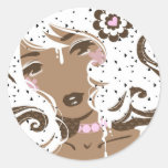 Miss Cookies-n-cream Round Stickers