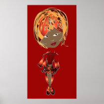 Miss-fit Coco Digital Art Girl Poster