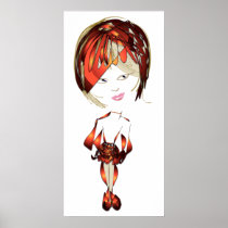 Miss-fit Rusty Girl Digital Art Poster