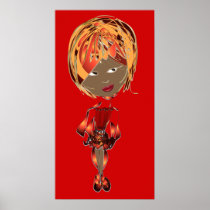 Miss-fit Zena Girl Digital Art Poster