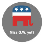 Miss G.W. yet Round Stickers