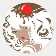 Miss Hot Fudge Sundae Stickers