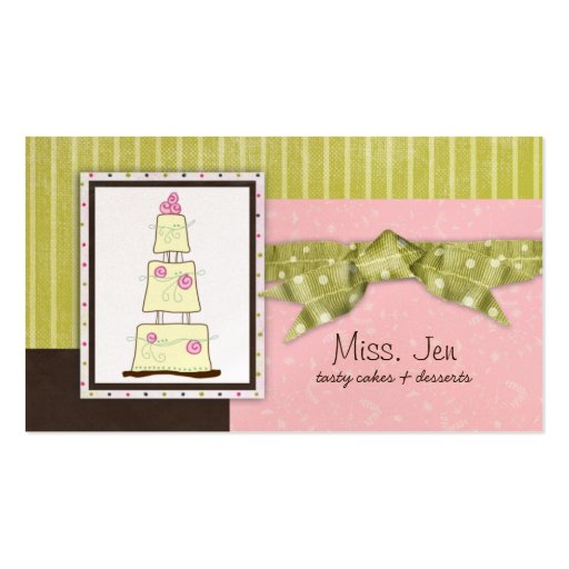 Miss. Jen Cake Business Cards