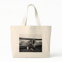 Miss Katherine Stinson and her Curtiss aeroplane Tote Bag