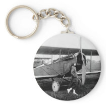 Miss Katherine Stinson and her Curtiss aeroplane