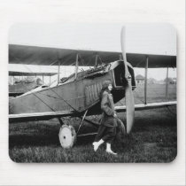 Miss Katherine Stinson and her Curtiss aeroplane