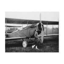 Miss Katherine Stinson and her Curtiss aeroplane