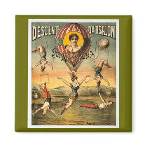 Miss Stena Flying Trapese Vintage Circus Poster Fridge Magnet