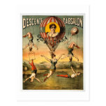 Miss Stena Flying Trapese Vintage Circus Poster Postcard