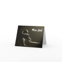 Miss you! blank inside greeting card