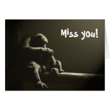 Miss you! blank inside greeting card