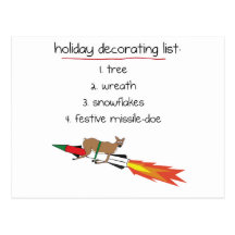 Missile-Doe - Funny Holiday Postcard