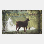 Missing You - Doberman Overlooking a Lake Sticker