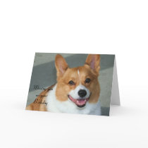 Missing you on your birthday Welsh Corgi card