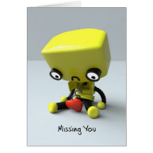 Missing You - Sad Robot Card