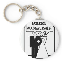 "Mission Accomplished" Marriage Keychain