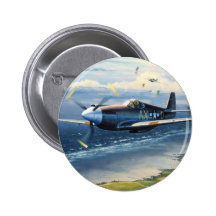 Mission Over Normandy by William S. Phillips Pinback Button