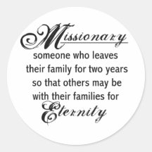 Missionary Eternity Round Sticker