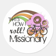 Missionary How I Roll Pink Stickers