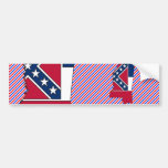 Mississippi Flag Map Bumper Sticker