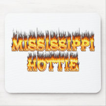 Mississippi hottie fire and flames mouse mat