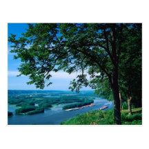 Mississippi River, Iowa Postcard