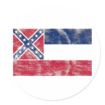 Mississippi State Flag (Distressed) stickers