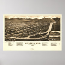 Missoula, Montana 1884 Posters