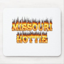Missouri hottie fire and flames mouse mats