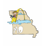 Missouri MO Map with Saint Louis Arch Cartoon t-shirts