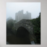 'Mist' Bridge leading to mediaeval castle in mist