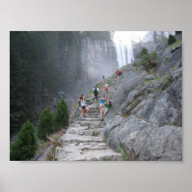 mist trail at yosemite poster