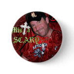 Mista SCARY Bling Red Blood Logo Button